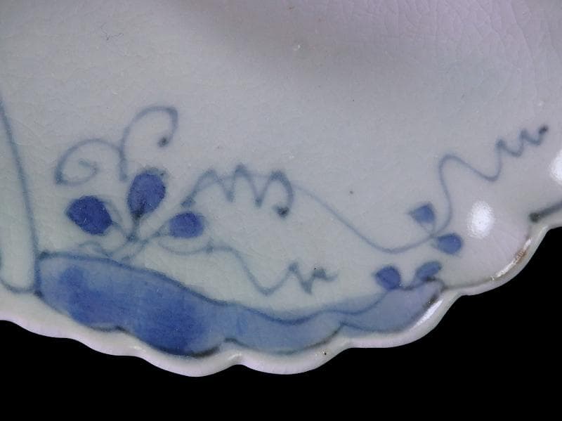 古伊万里 染付 草花紋の図 巻貝型変形皿 D852AS-fbpv - メルカリ