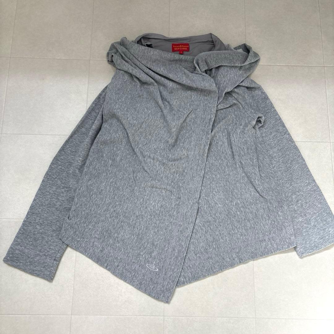 ヴィヴィアンウエストウッド 変形 羽織 薄手 ポンチョ オーブ刺繍 M