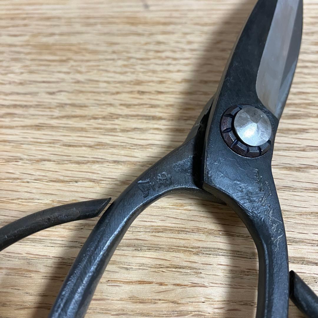 安広　植木鋏　全鋼　長刃　蕨手