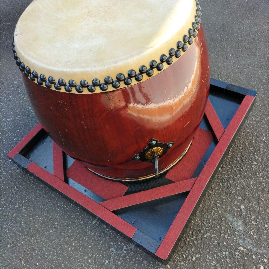 長胴太鼓　桶胴太鼓　平打ち　立奏台　中古品