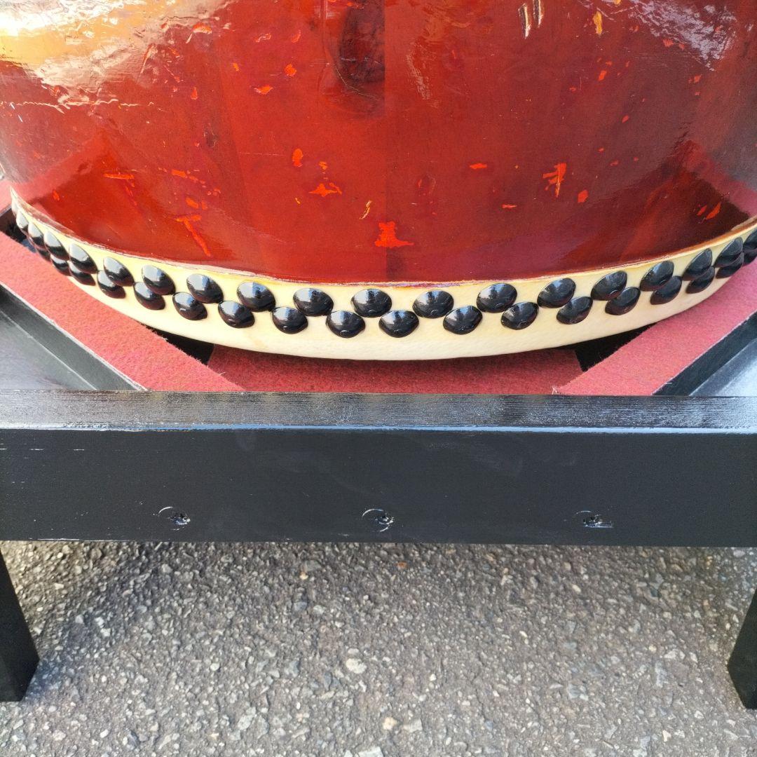 長胴太鼓　桶胴太鼓　平打ち　立奏台　中古品