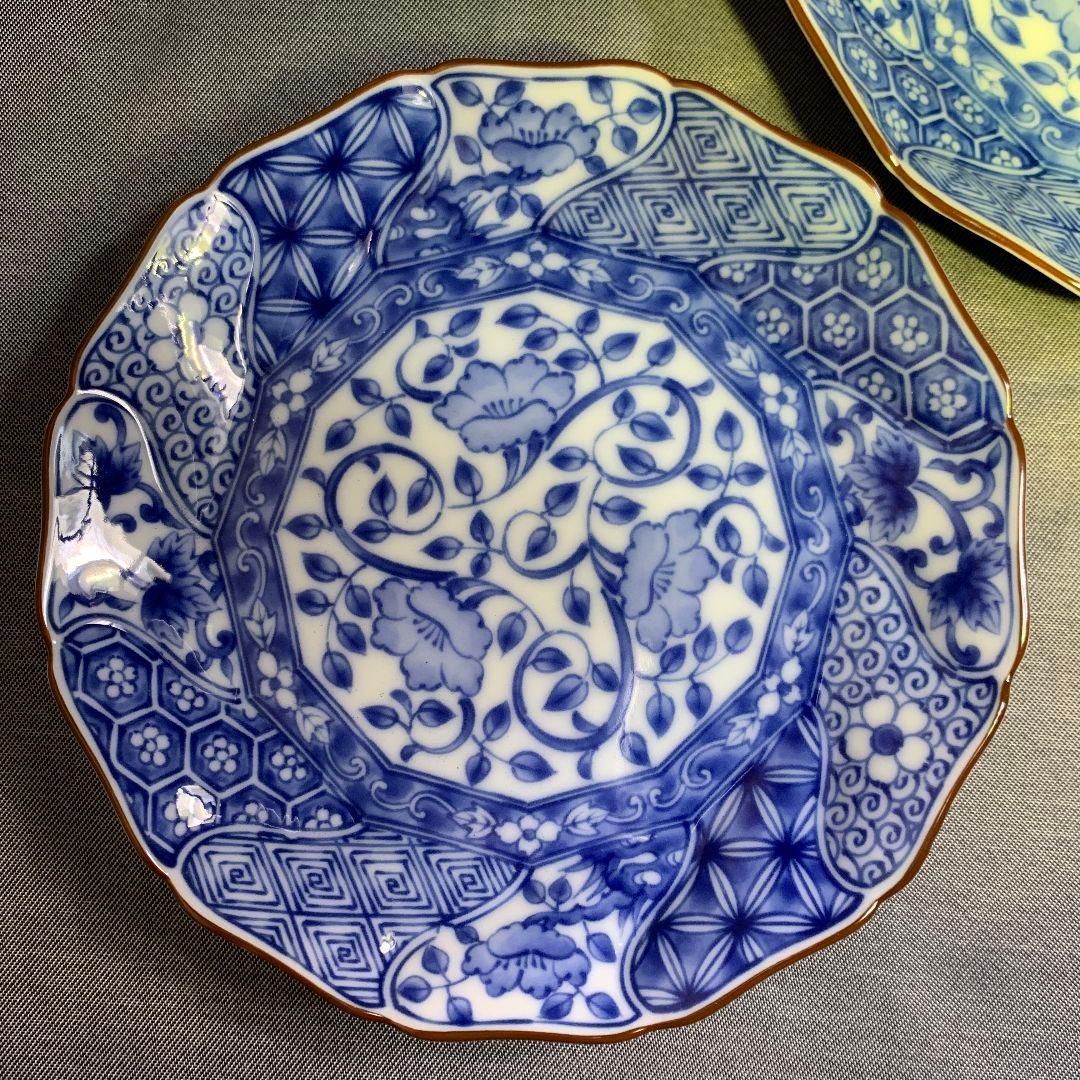 龍峰 ねじり祥瑞碗皿揃 三洋陶器 カップ＆ソーサー 染付 草花 龍峰窯