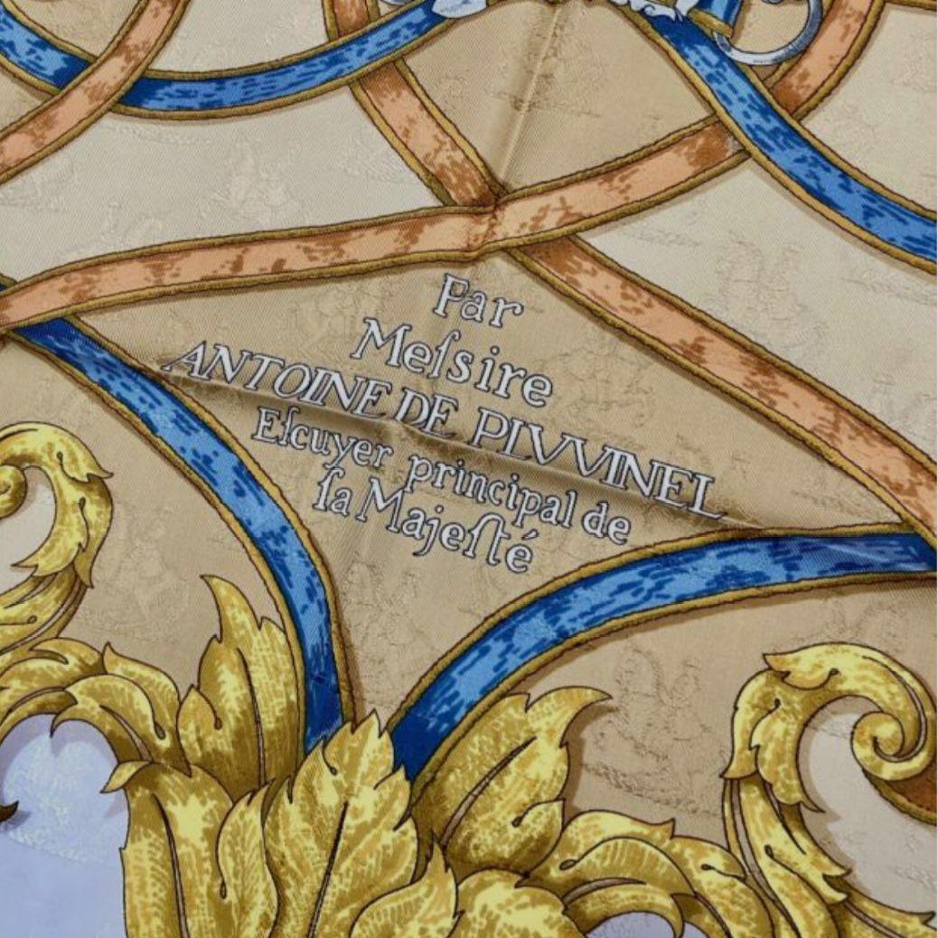 エルメスHERMES 帝王学 カレ90 スカーフ ゴールドカラー