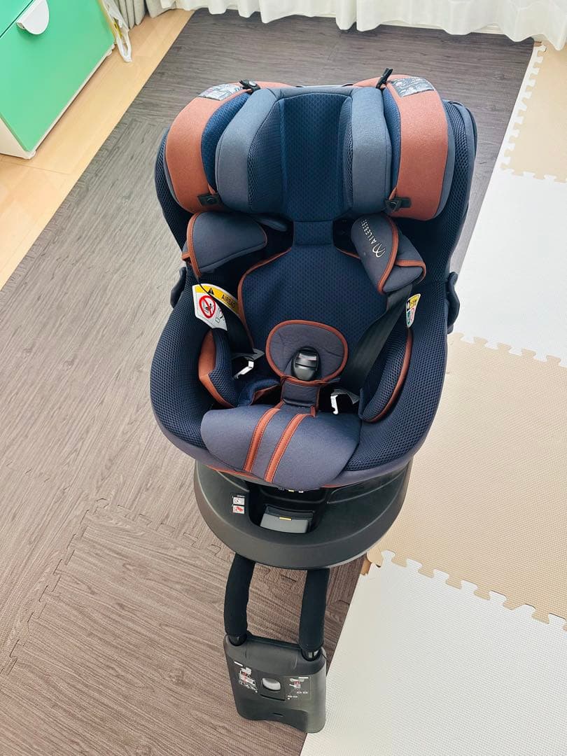 AILEBEBE 回転式チャイルドシート ネイビー/ブラウン