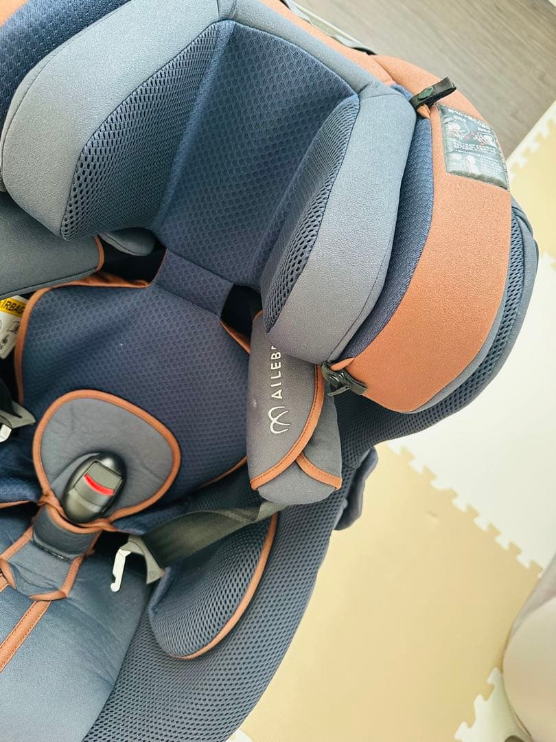 AILEBEBE 回転式チャイルドシート ネイビー/ブラウン