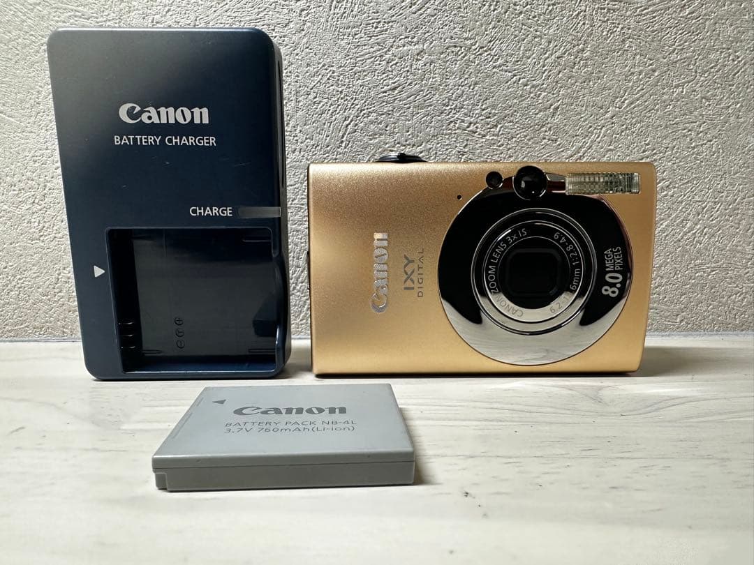 極美品 動作確認済 Canon IXY 20IS ブラウン デジカメ バッテリー 充電
