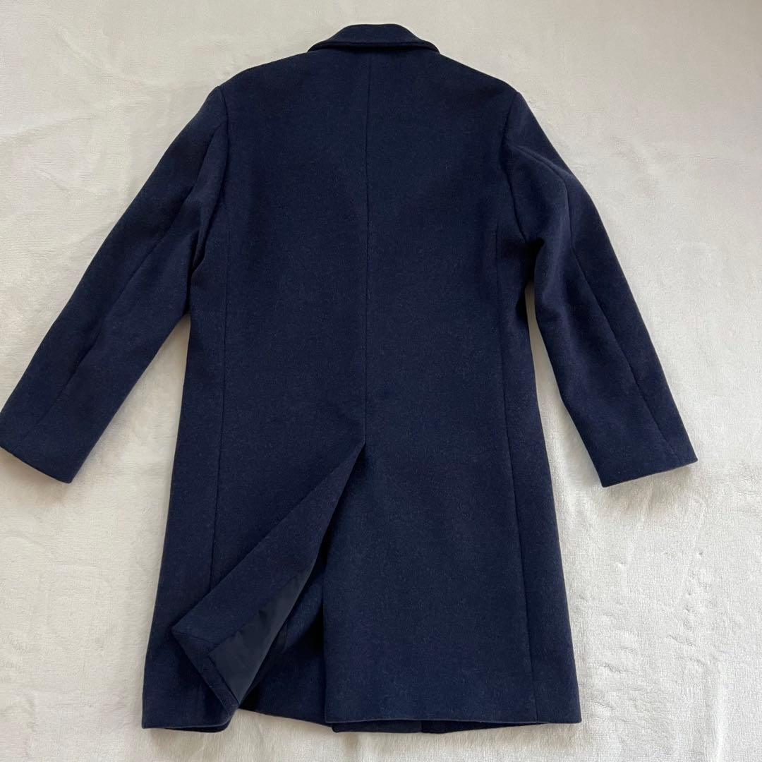 EDIFICE SUPER140s ビーバーチェスターコート ネイビー S - メルカリ