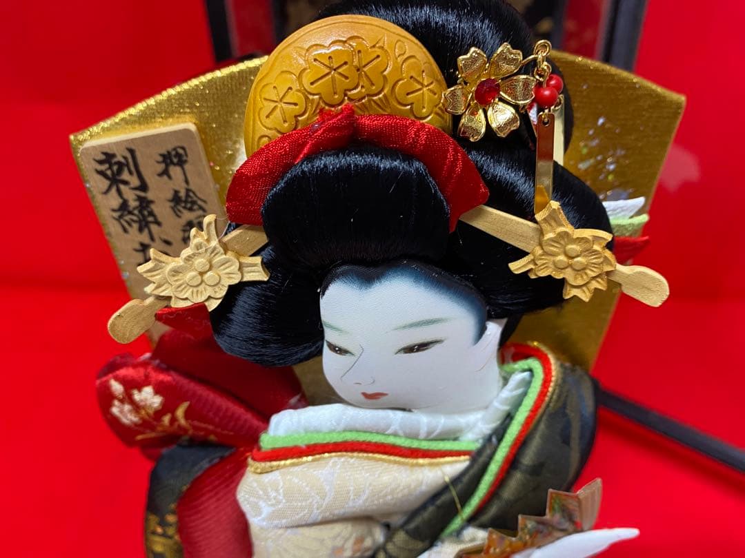 東京久月　羽子板おしどり10号ガラスケース・間口約２５×奥行約２０×高さ約４４㎝