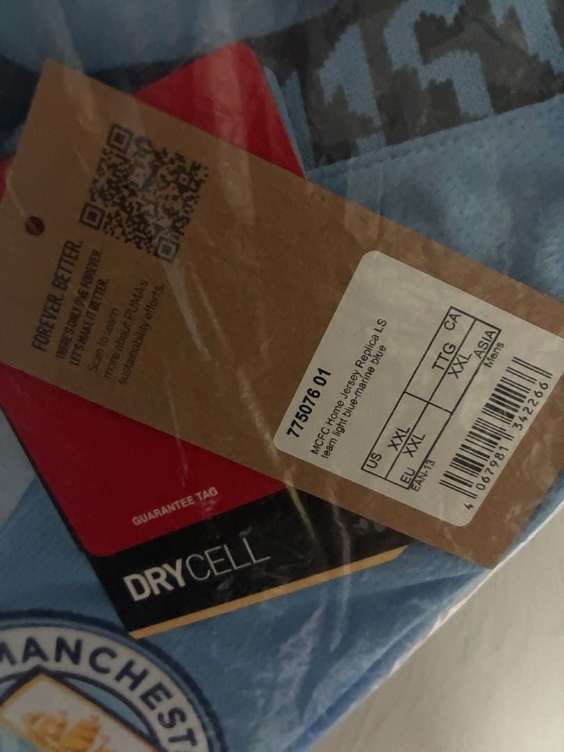 マンチェスターシティ 24-25 ホーム ユニフォーム 長袖 新品 XXLサイズ