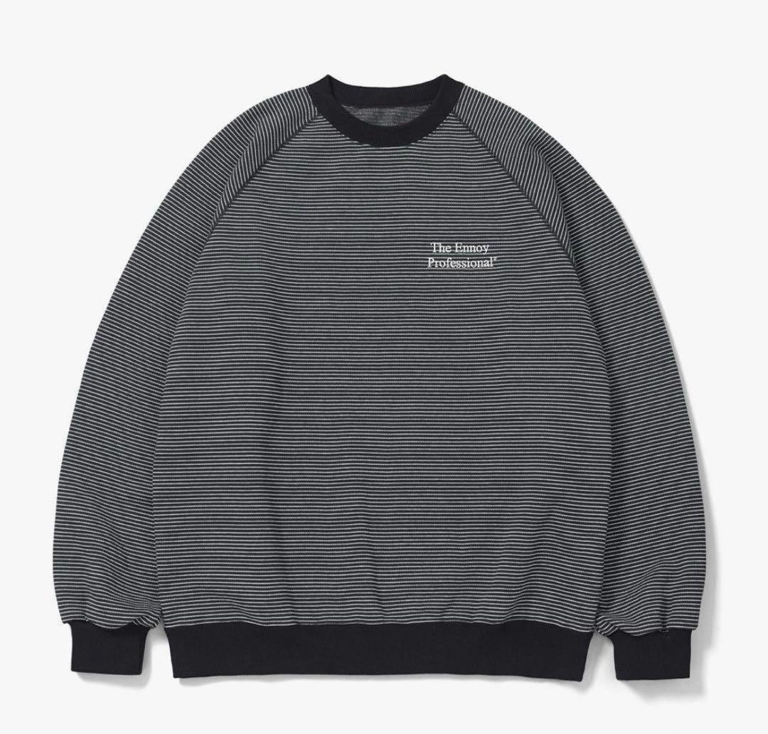 【即完】ENNOY BORDER CREW NECK SWEAT L