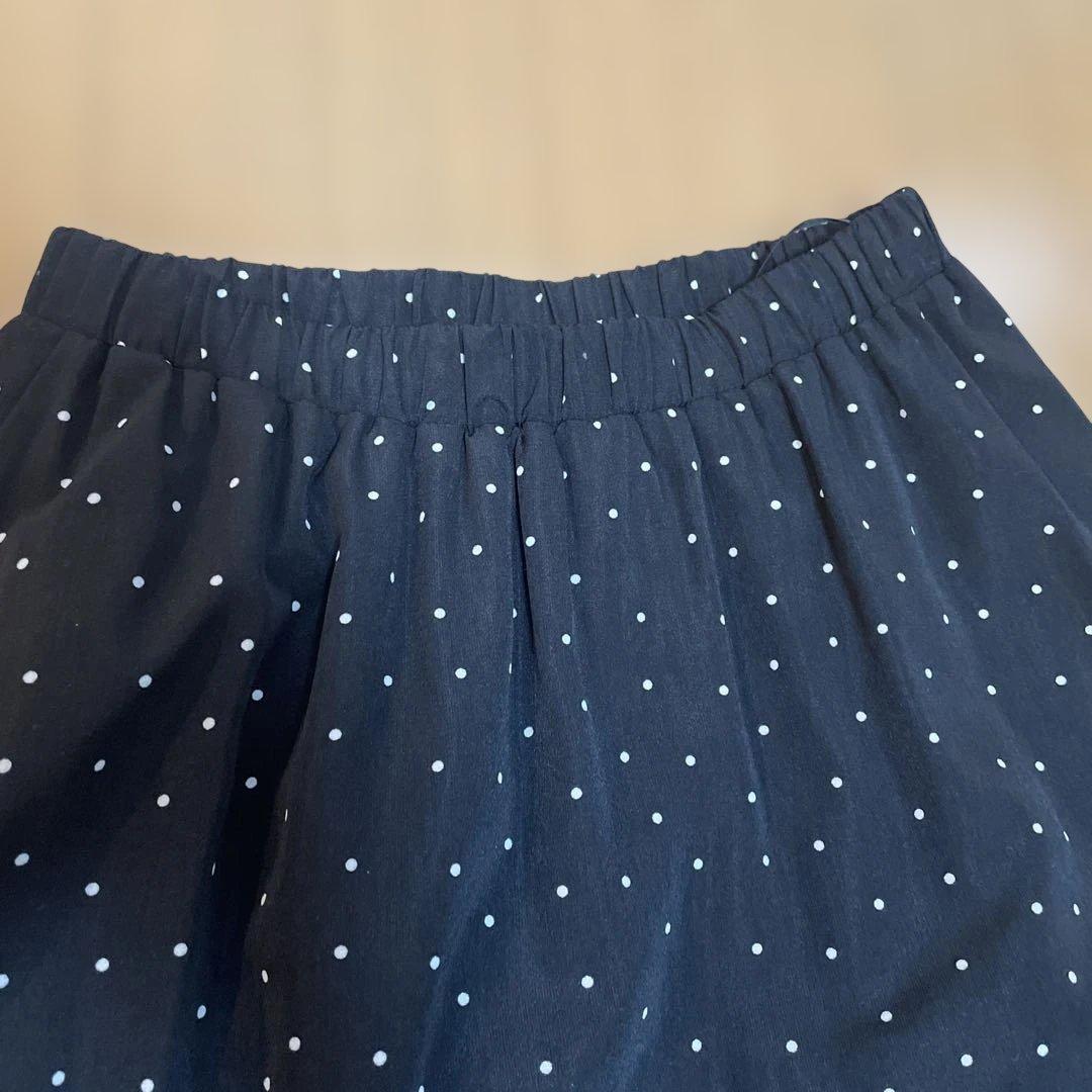 ビアズリー　ドットパッチワークロングスカート