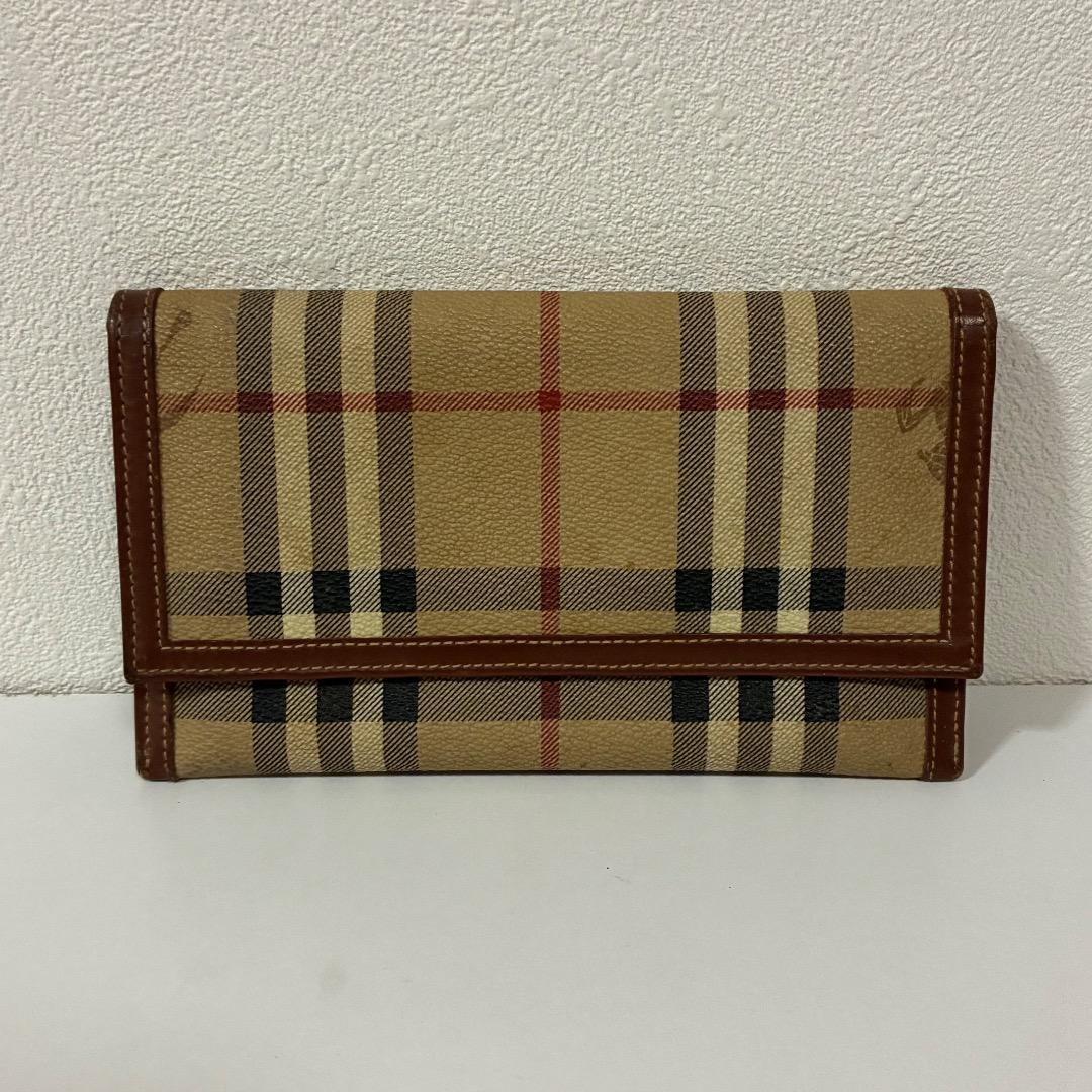 Burberry バーバリー レザー長財布 シャドーホース ノバチェック