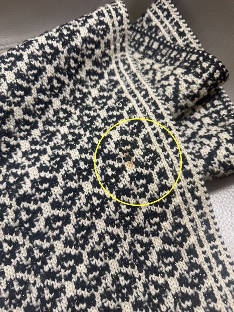 ルイ・ヴィトン 大判ウールストール マフラー 黒 白 ロゴ