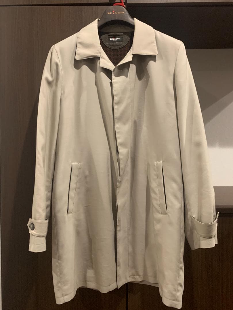 キートン　Kiton　ステンカラーコート 　グレー　48