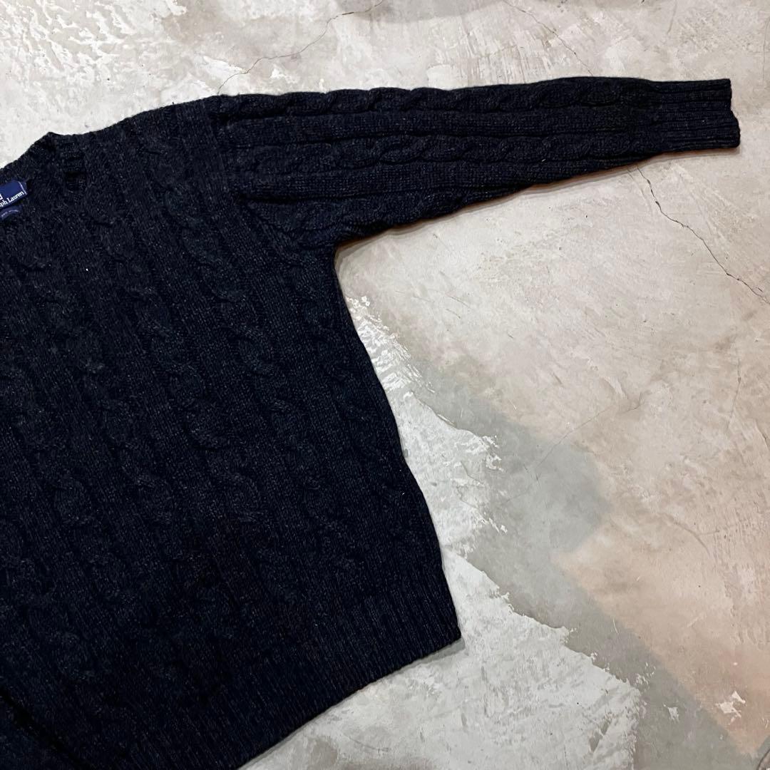 ポロ ラルフローレン ケーブルニット セーター フィッシャーマン 古着 90s