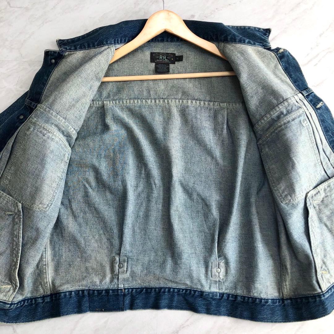 【超希少 美品 XL】 RRL デニムジャケット 3つ星 初期 USA 2nd