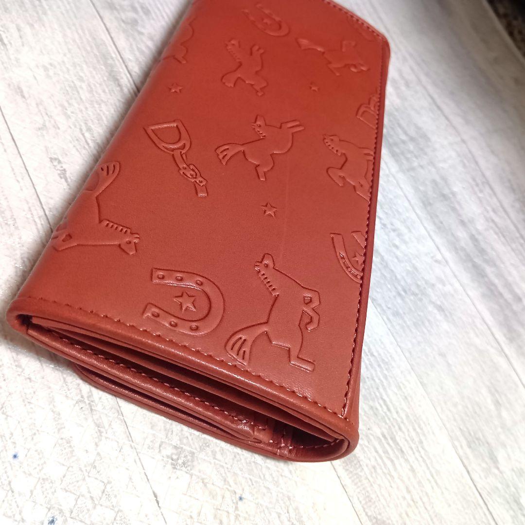 【新品】Dakotaダコタ牛革被せ長財布　カバロシリーズ　コーラルピンク