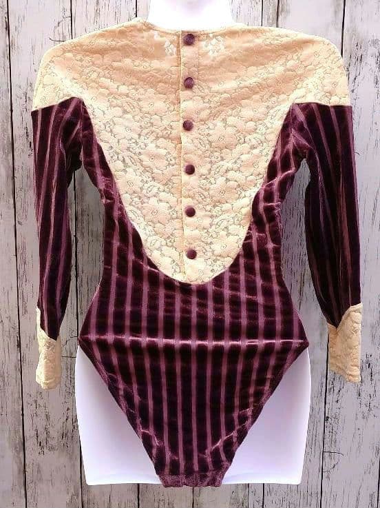 MARY QUANTレース＆ベルベット オーダーレオタード Мサイズ