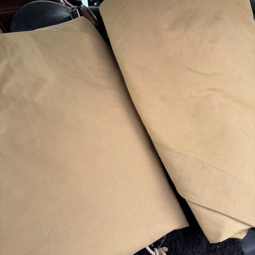 フランス軍幕　パップテント　ポール付き　ボタン ハトメ欠損無し