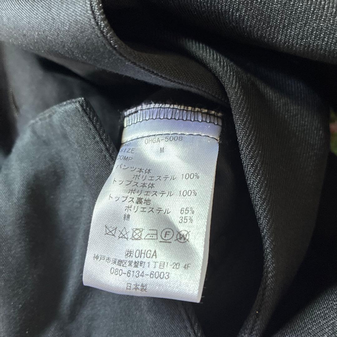 OHGA ブラック Vネック オールインワン