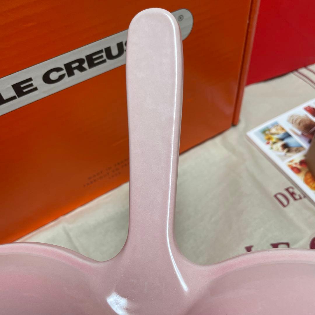 ルクルーゼ ハート　スキレット ダムール　26cm シェルピンク