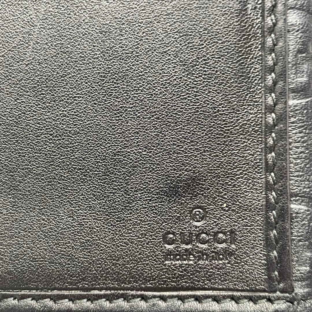GUCCI グッチ　シマ レザー 長財布　メタルロゴ 0107-①