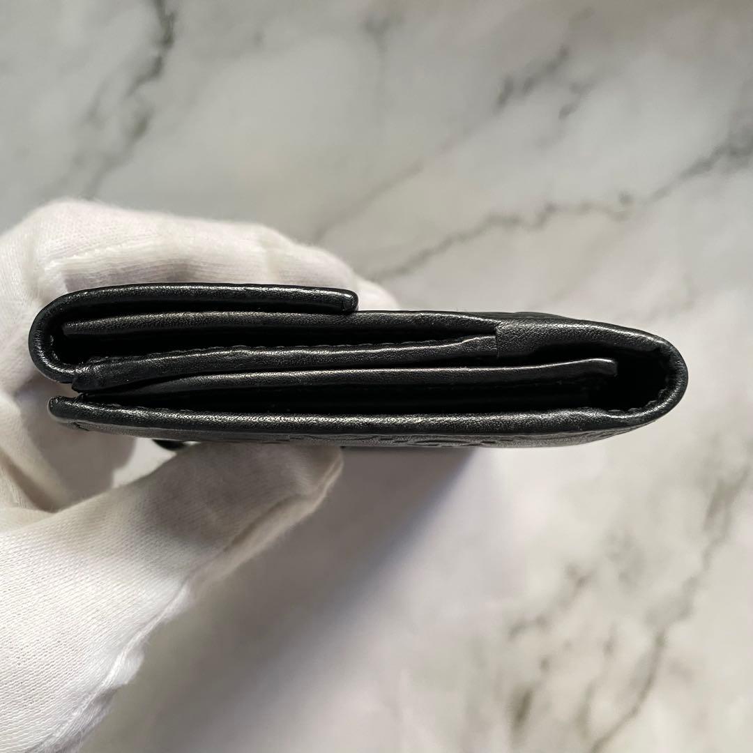 GUCCI グッチ　シマ レザー 長財布　メタルロゴ 0107-①