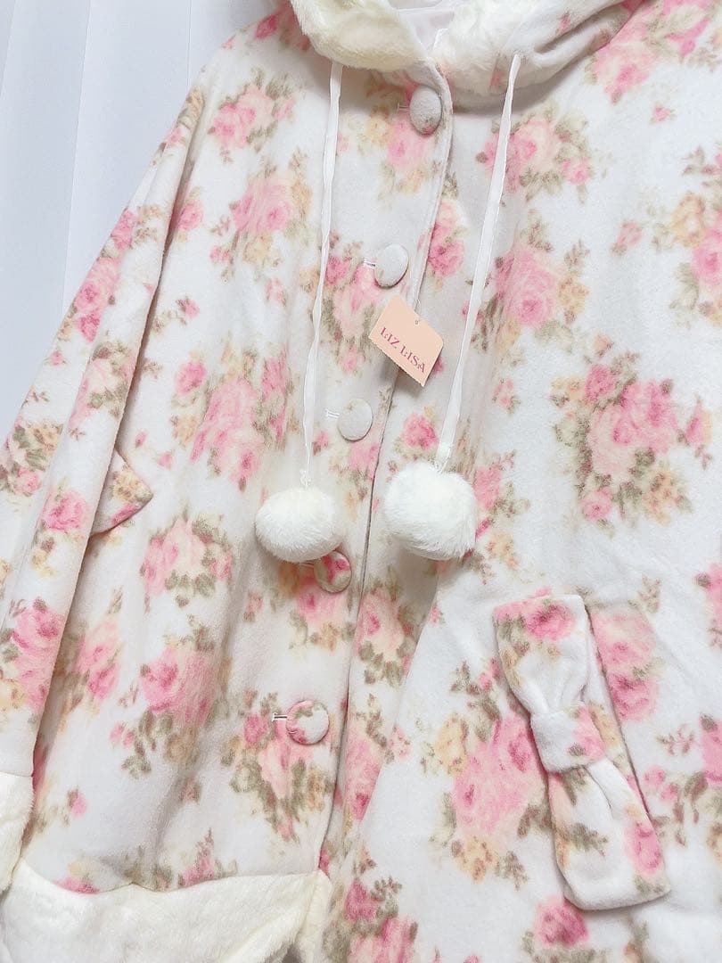 【大幅値下げ】新品タグ付き☆LIZ LISAリズリサ　花柄リボン　ポンチョコート