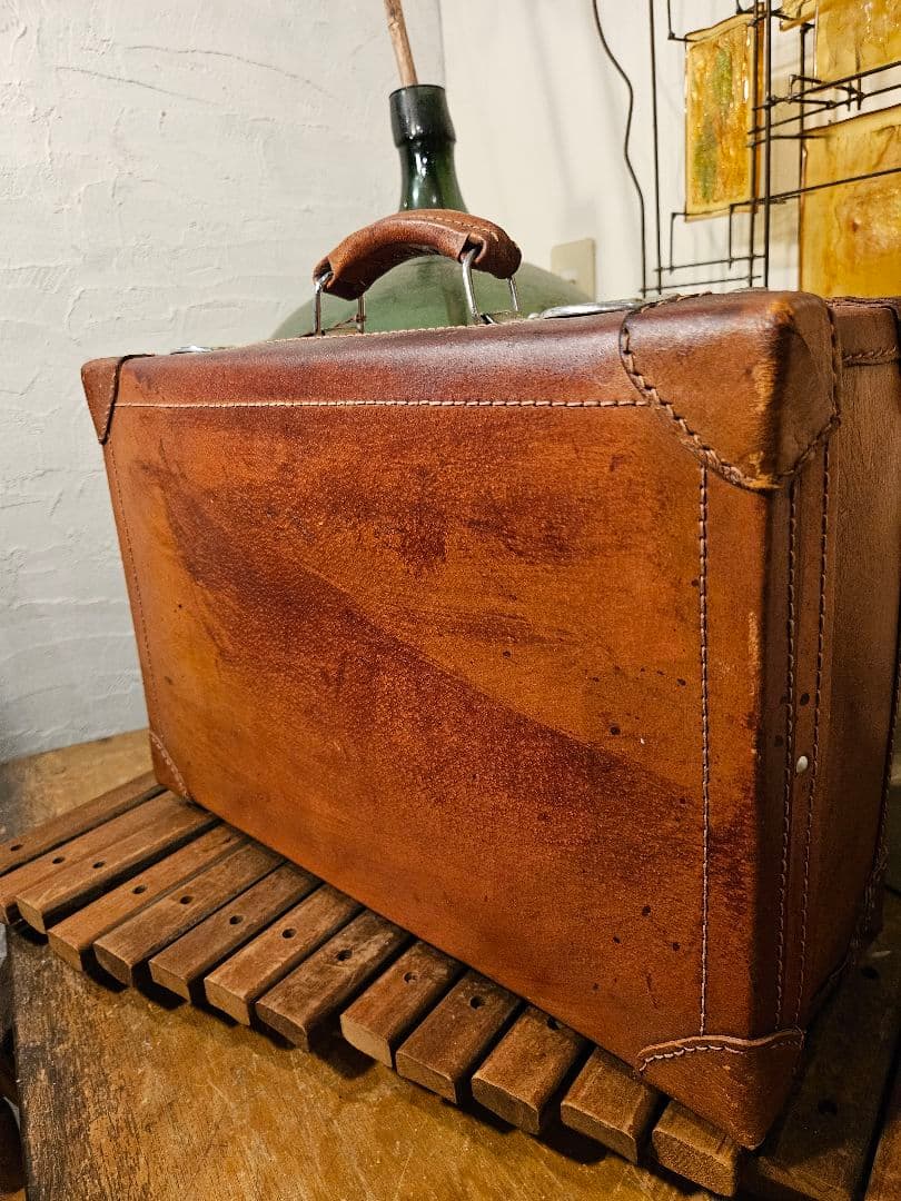 ノリさま専用　トランク　スーツケース　ミニ　ティスプレイ　レザー　昭和レトロ