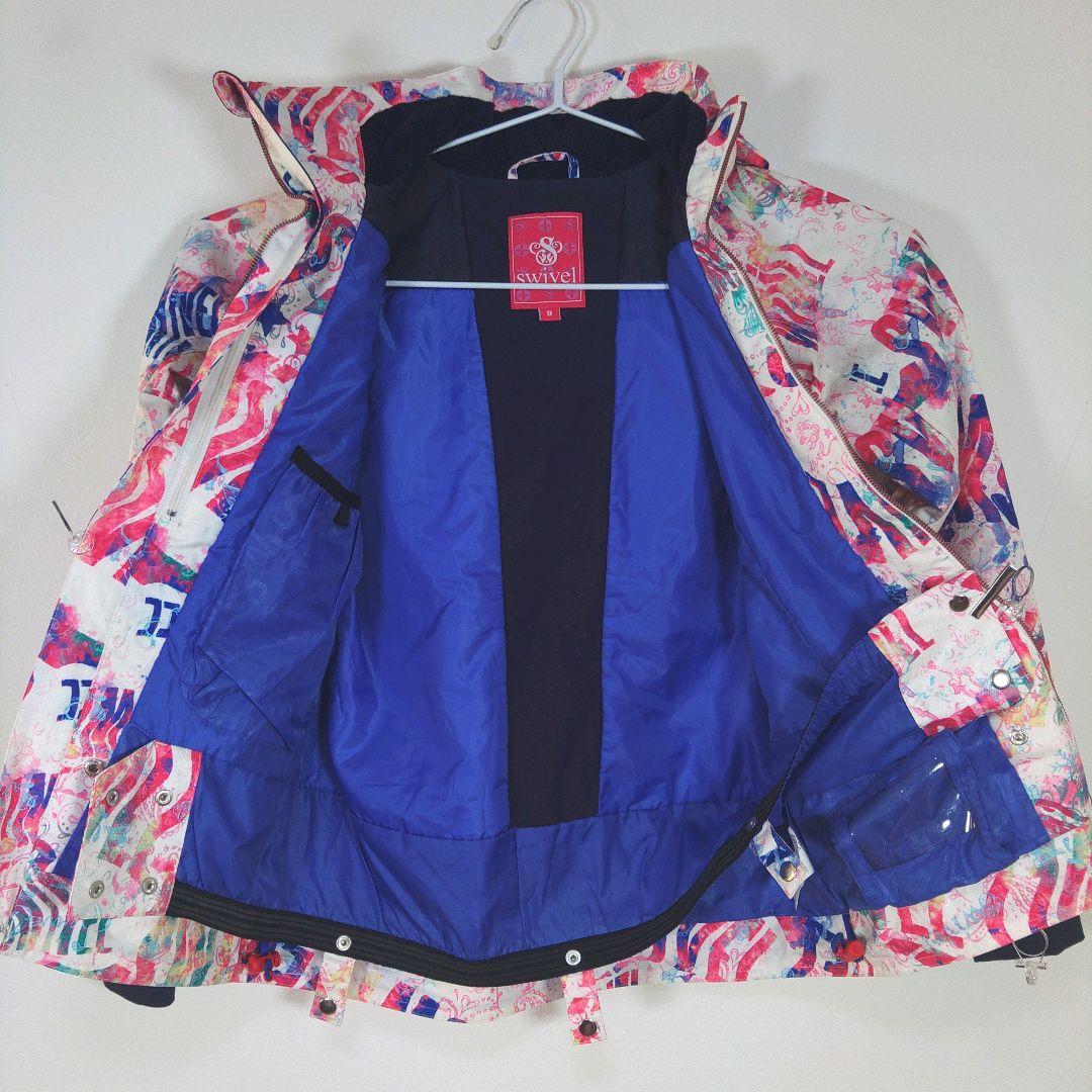 レディース　M　スキー　スノーボードウェア　上下セット　ピンク　レッド　ホワイト