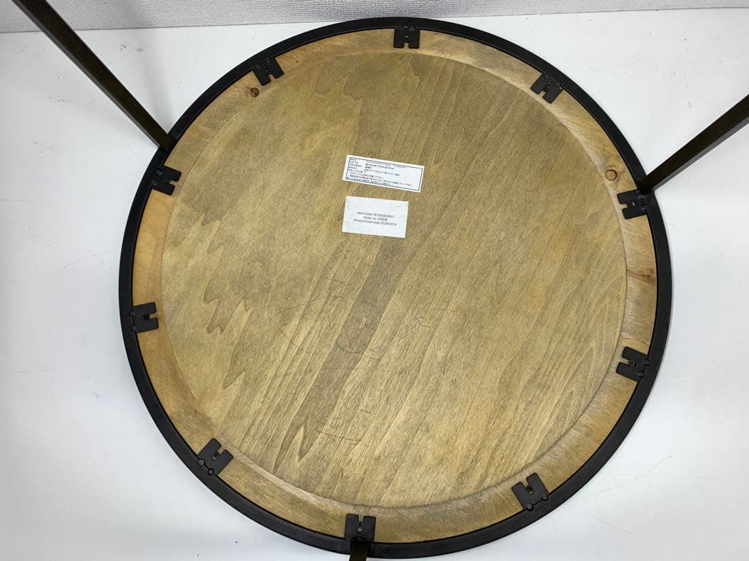 関家具 エルマ ラウンドサイドテーブル60 真鍮板 Φ60cm