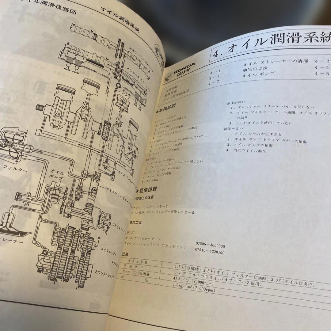 ホンダ CB750F サービスマニュアル
