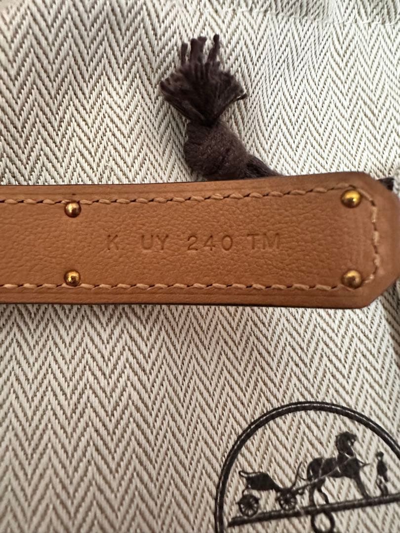 HERMES ケリーベルト ノワール　PG K刻印