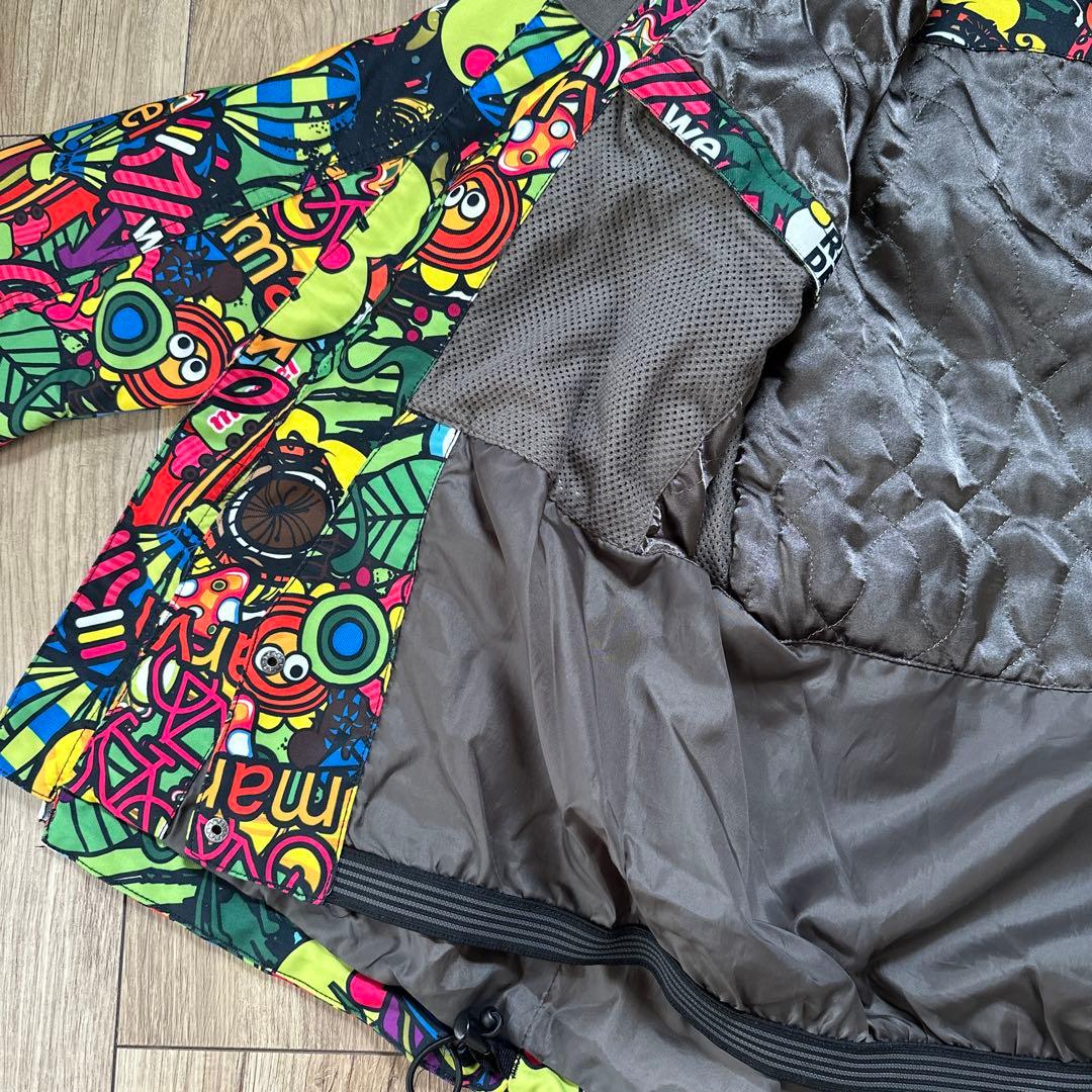 スノボウェア　スキーウェア　レディース　上下セット　総柄　M ジャケット　パンツ