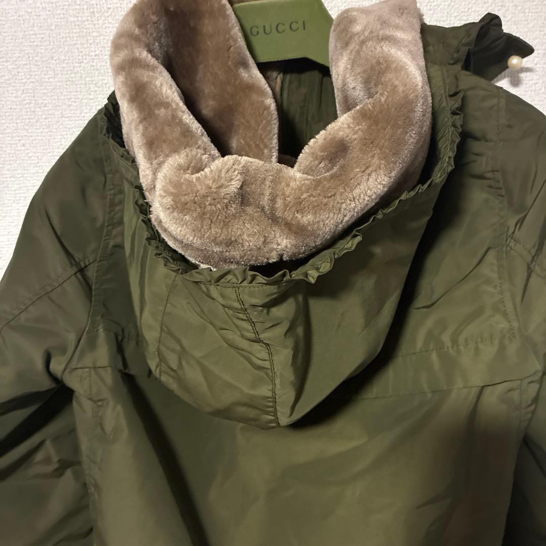 フランシュリッペ モッズコート　ライナー付き　パールリボン