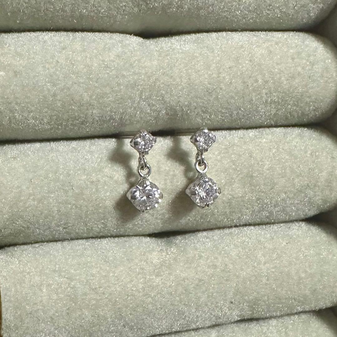 4℃ K10 ホワイトゴールドピアス