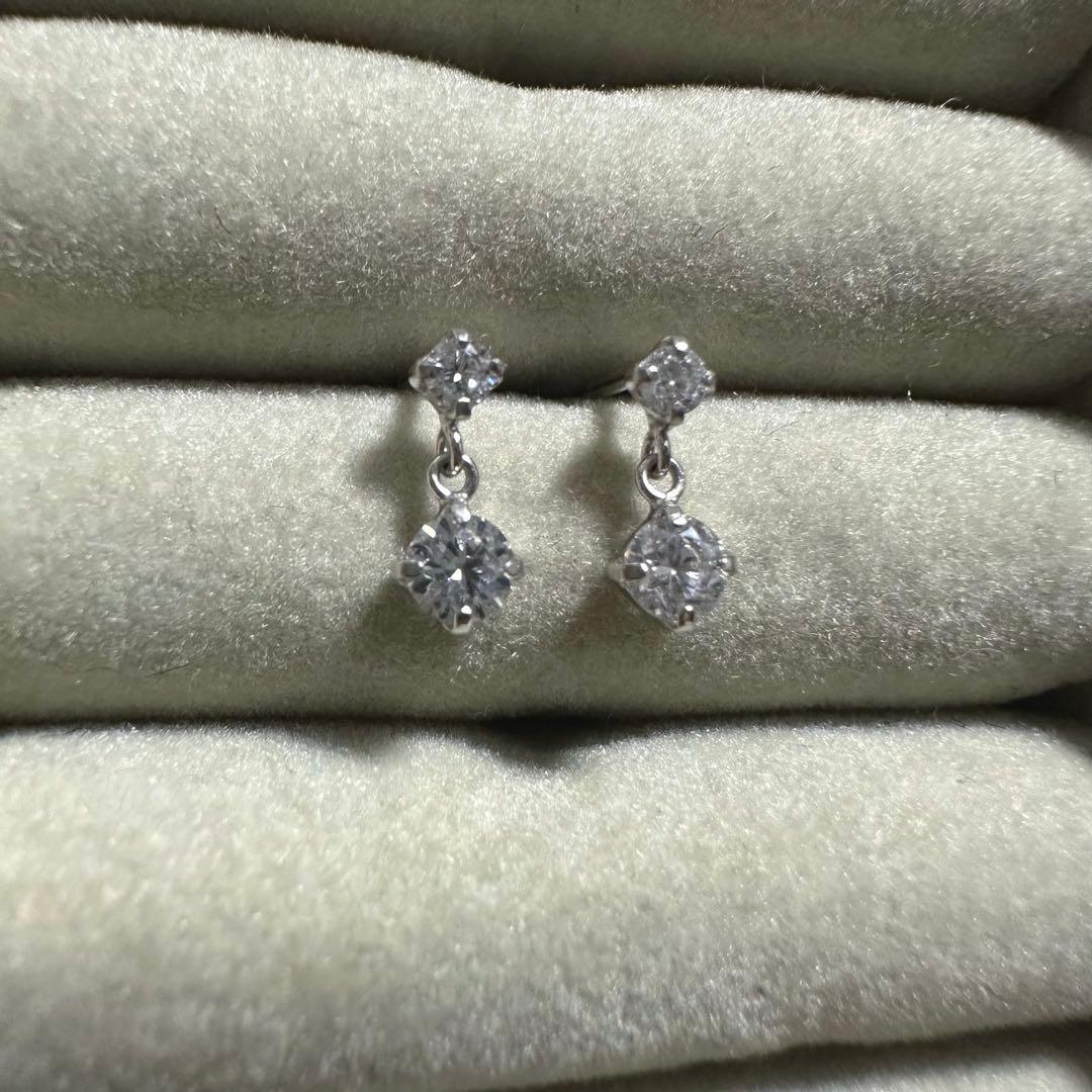 4℃ K10 ホワイトゴールドピアス