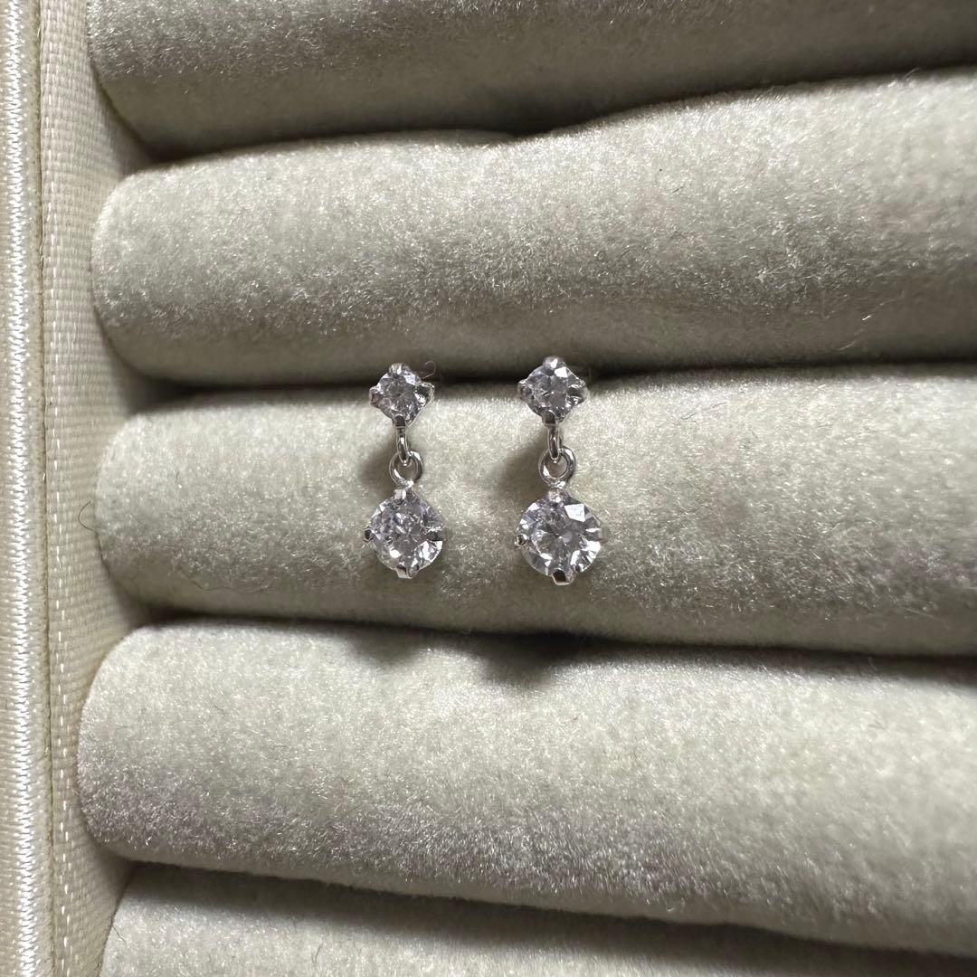 4℃ K10 ホワイトゴールドピアス