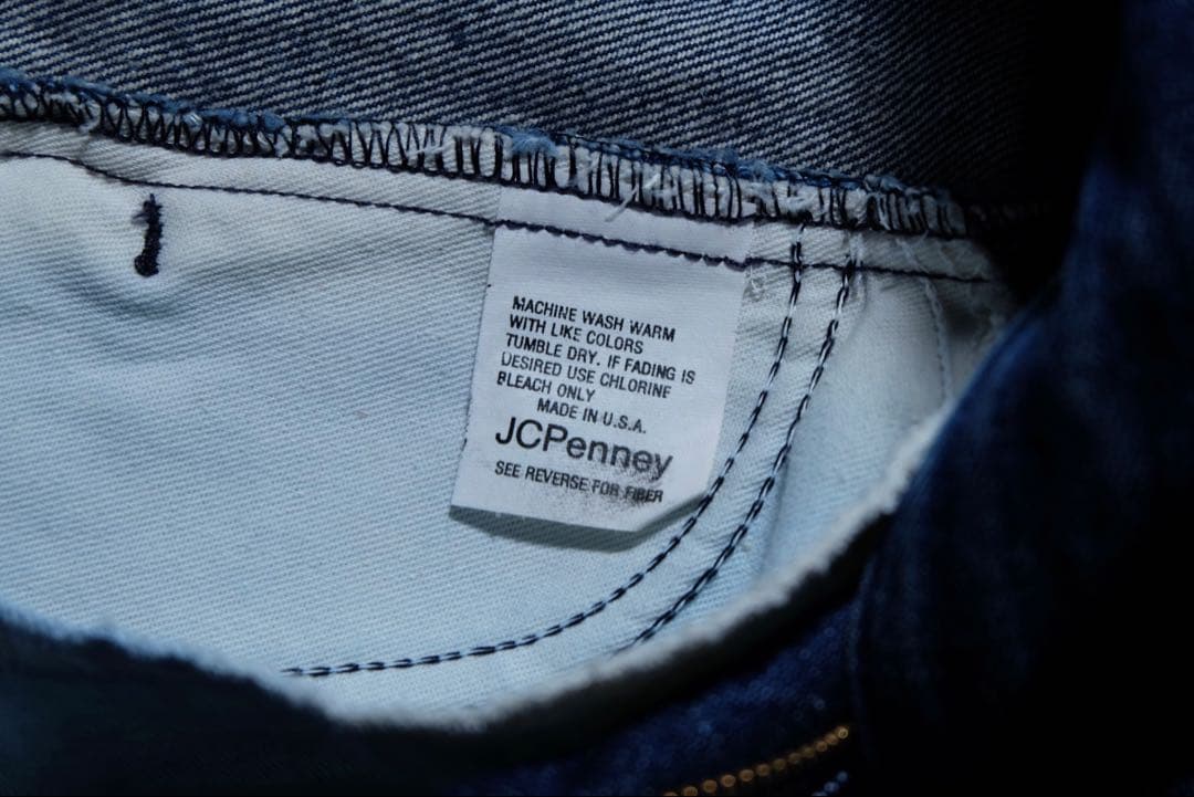 【W33】denim slacks made in usa j.c.penny