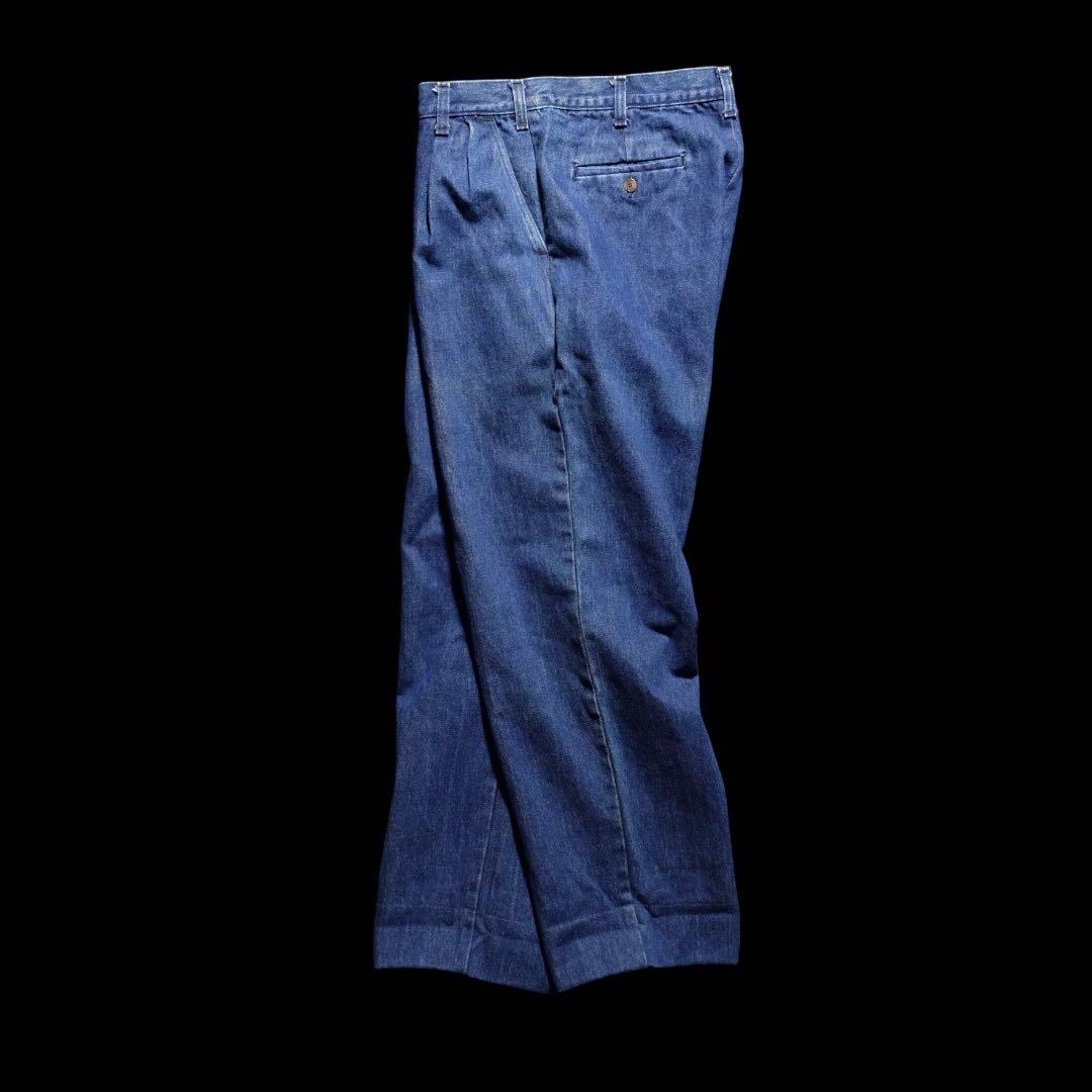 【W33】denim slacks made in usa j.c.penny