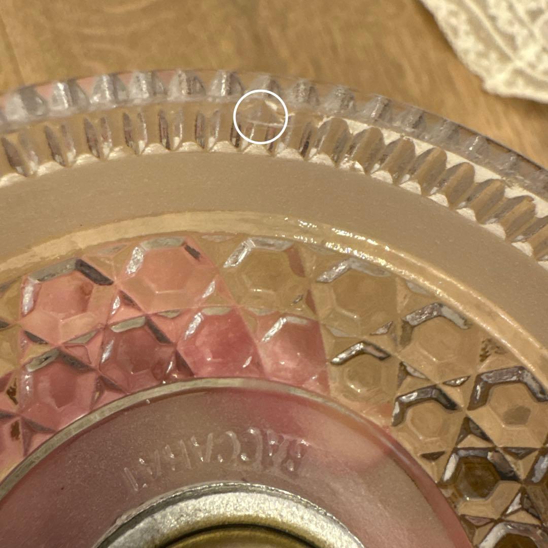 フランスアンティーク　オールドバカラ　ミニシェード　ペンダントランプ