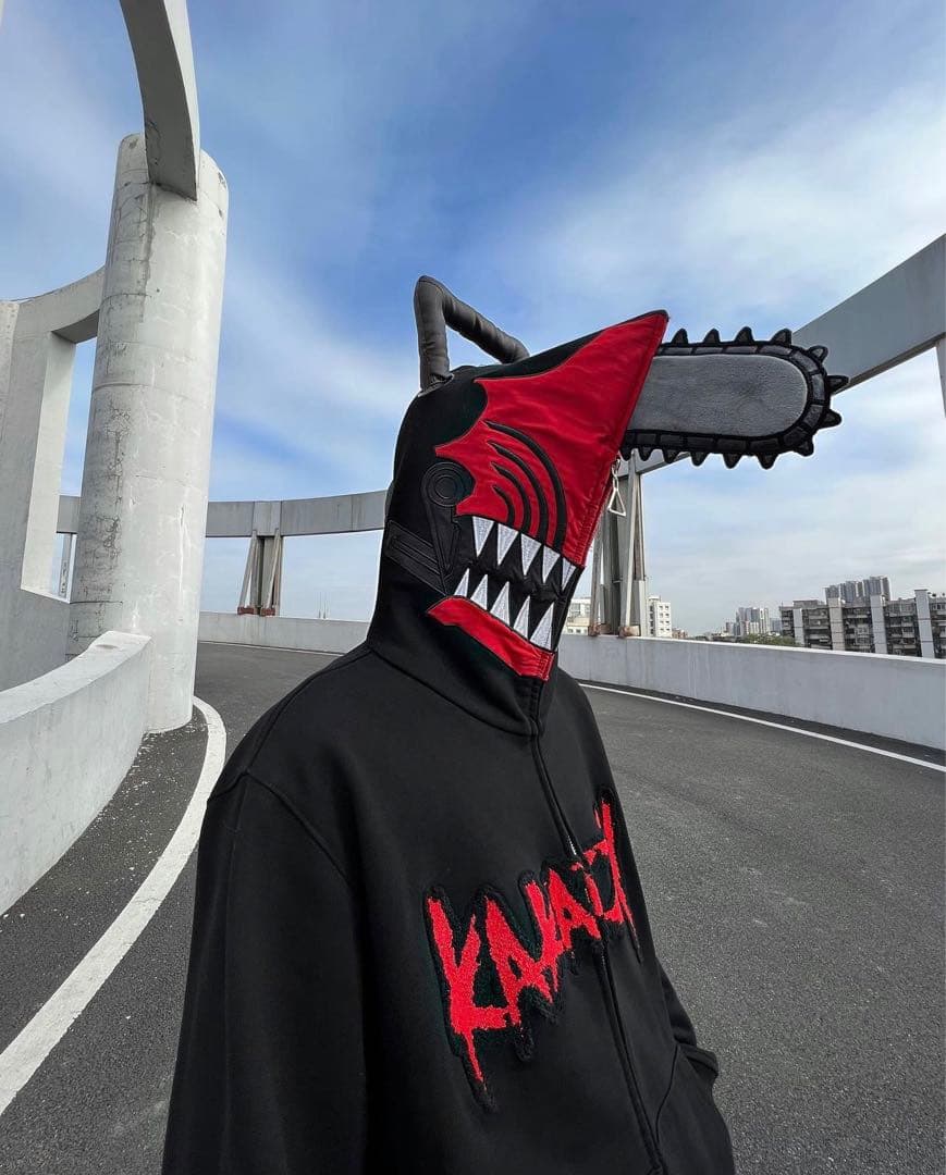 KAKAZZY HOODIE チェンソーマン パーカー フルジップ XLサイズ - メルカリ