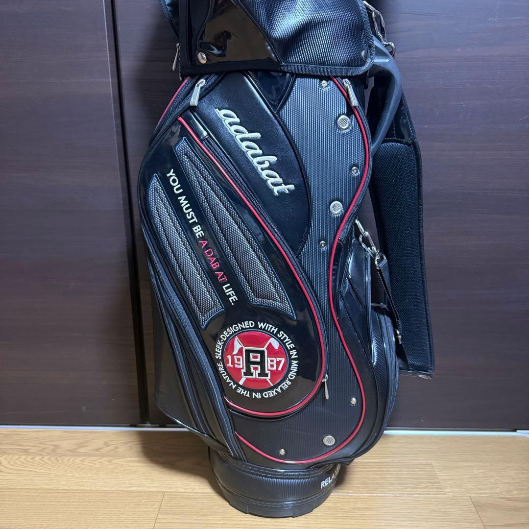 adabat アダバット キャディバッグ ゴルフバッグ ブラック 犬