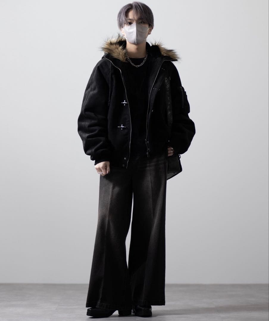 【CLEL】ファイヤーマン テックフェードN-2Bフライトジャケット ブラック