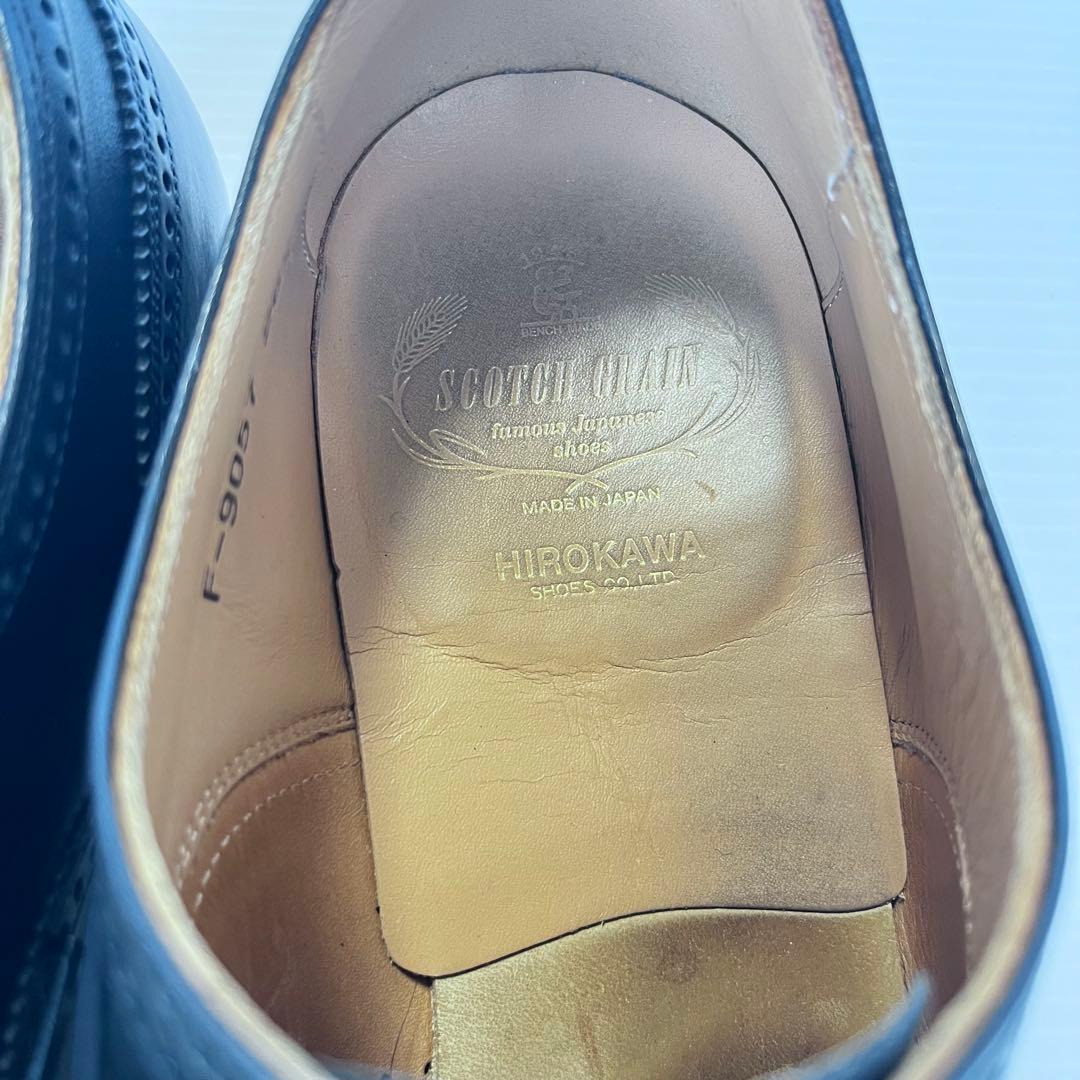 定番✨ スコッチグレイン ビジネスシューズ セミグローブ 黒 26.5cm