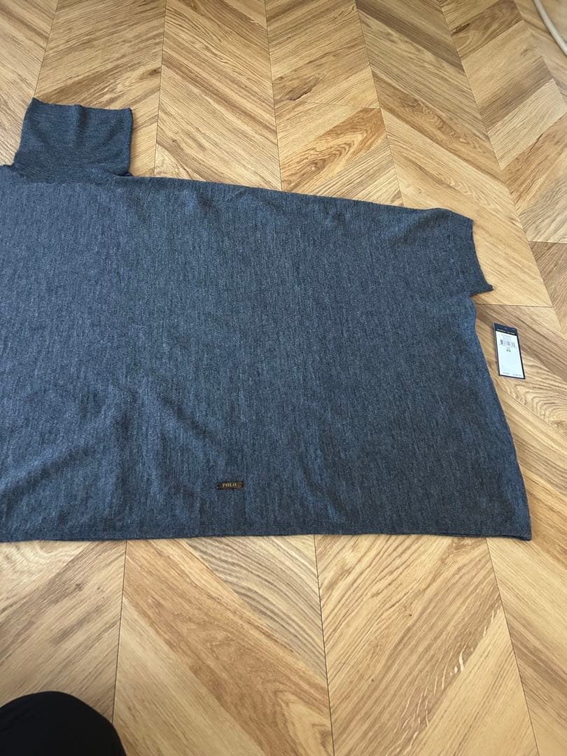 レア【新品未使用】ポロラルフローレン　グレー タートルネック ポンチョ