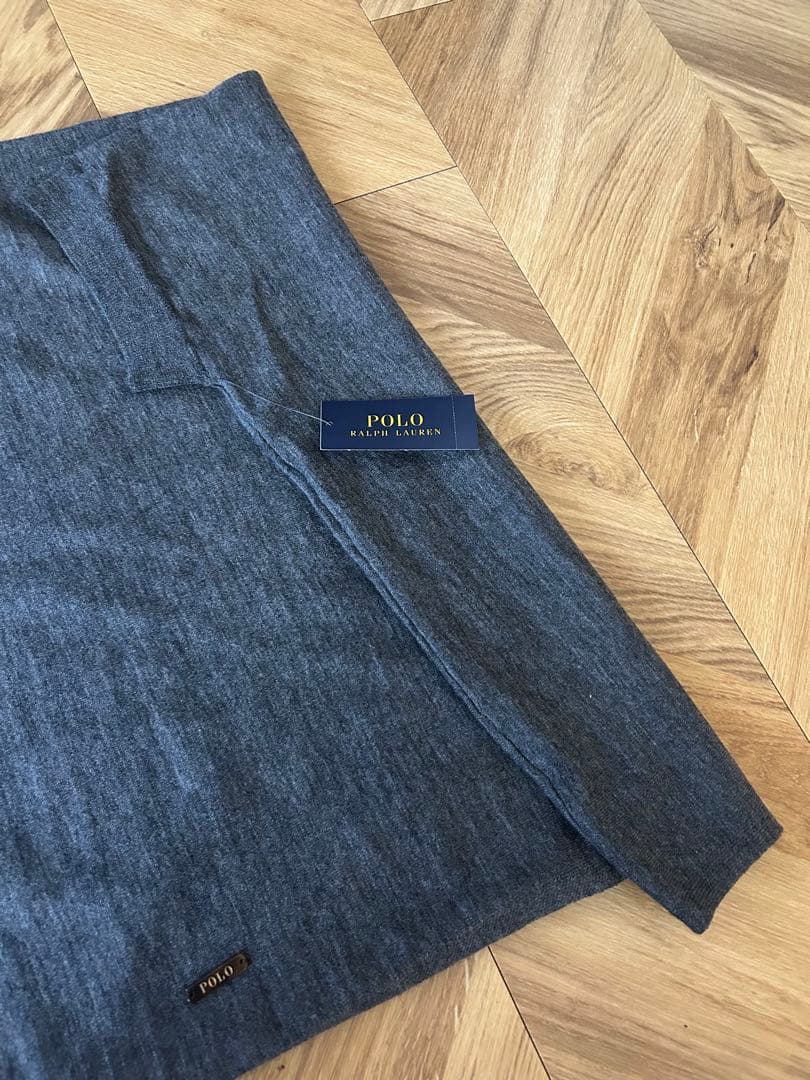 レア【新品未使用】ポロラルフローレン　グレー タートルネック ポンチョ