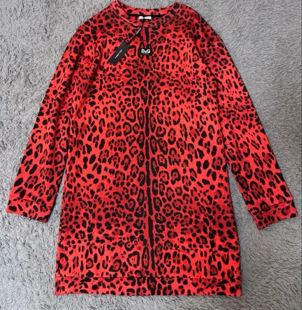 新品タグ付き ドルチェ&ガッバーナ レオパード柄　ワンピース　トレーナー　y2k