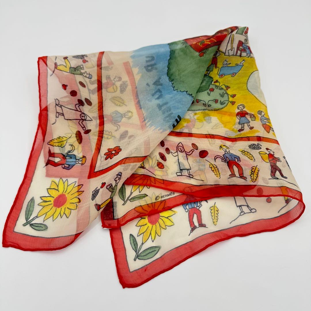 エルメス プチカレ40 RETOUR A LA TERRE 故郷に帰る シルク