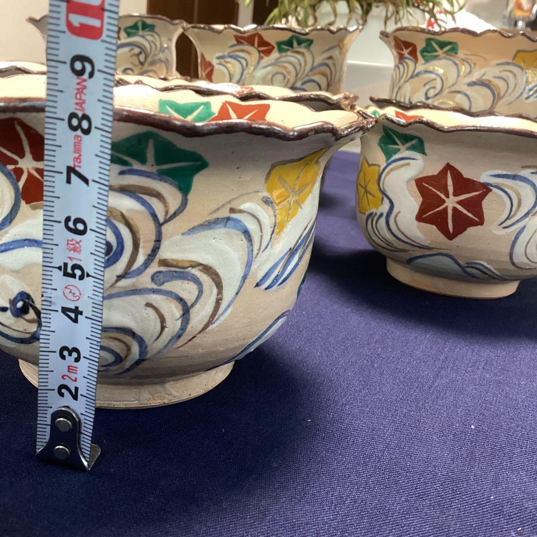 京焼乾山写流水に紅葉向付10客　　新品未使用